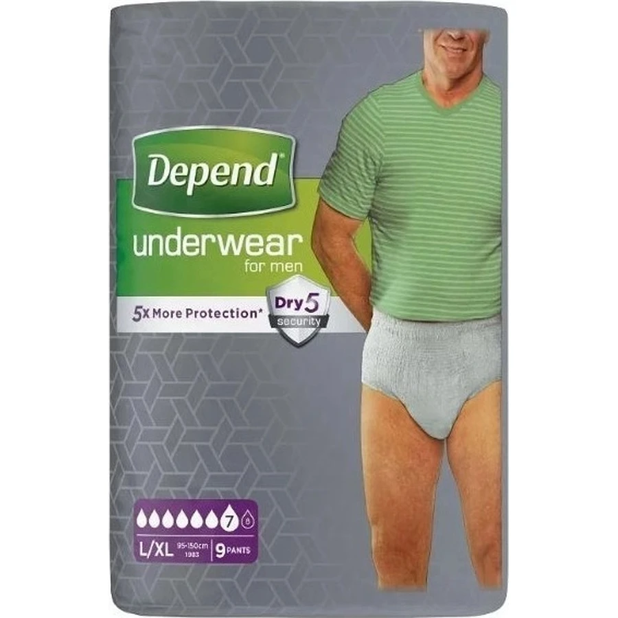 DEPEND NORMAL L/XL для чоловіків 1×9 шт, стрейч-труси: ціни та характеристики