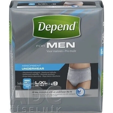 DEPEND NORMAL L/XL для чоловіків 1×9 шт, стрейч-труси: ціни та характеристики
