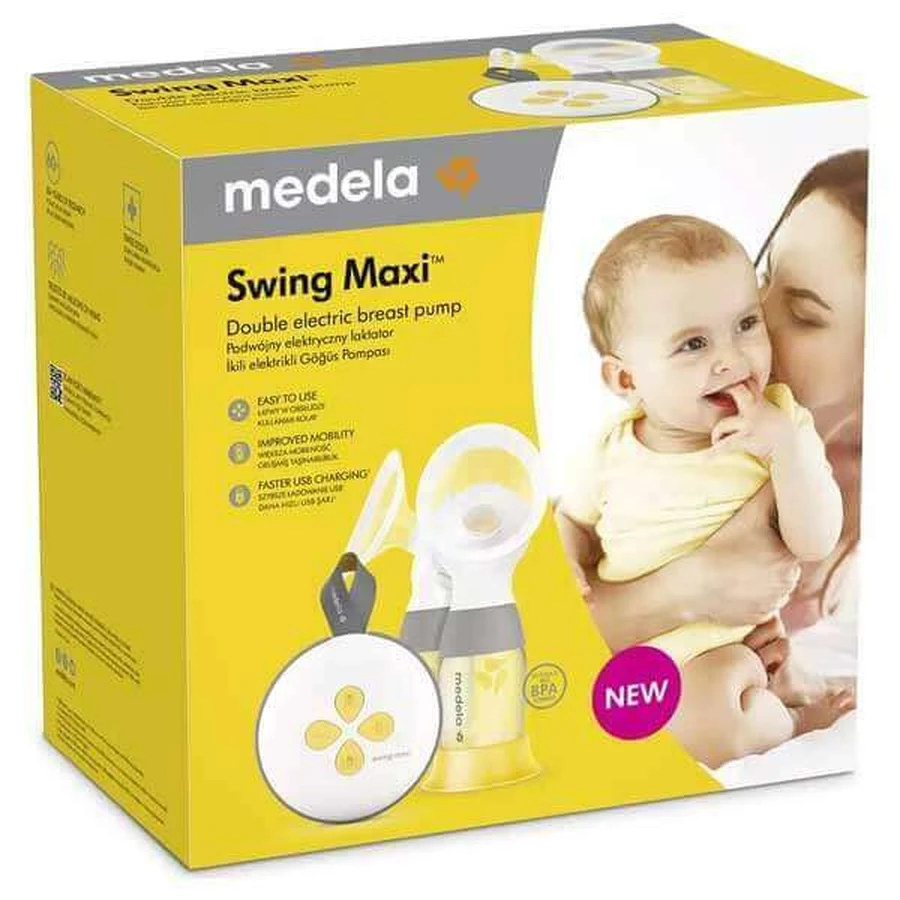Medela Swing Maxi, електричний молоковідсмоктувач для двох грудей, двофазний, 1 шт.: ціни та характеристики