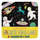 Магнитные игры в металлической коробке, 4 в 1, Пространство развлечений и игр, 3 года+, Флосс и Рок