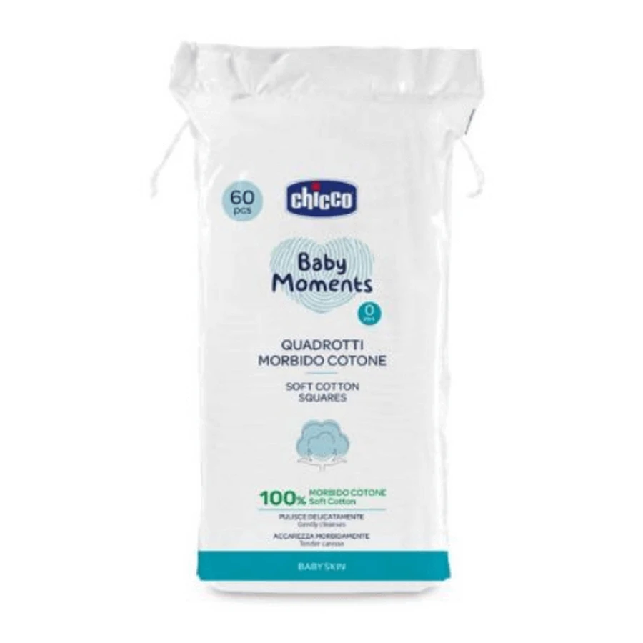 Бавовняні диски для щоденної гігієни Baby Moments, 60 штук, Chicco: ціни та характеристики