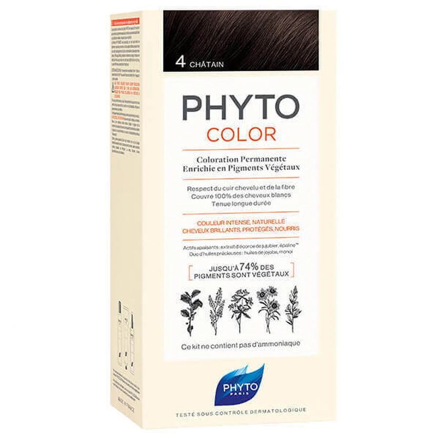 Phyto Color, восковой краситель, 4 каштана, 50 мл: цены и характеристики