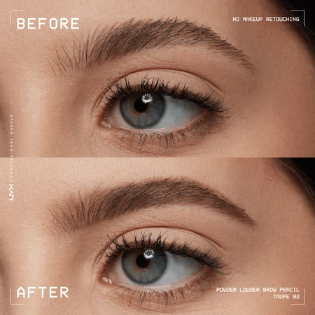 NYX Professional Makeup Powder Louder Brow Pencil Пудровый карандаш для бровей, тауп: цены и характеристики