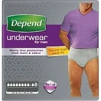 DEPEND MAXIMUM L/XL для чоловіків 1×9 шт, еластичні труси, обхват стегон 95-150 см: ціни та характеристики