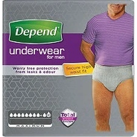 DEPEND MAXIMUM L/XL для чоловіків 1×9 шт, еластичні труси, обхват стегон 95-150 см: ціни та характеристики