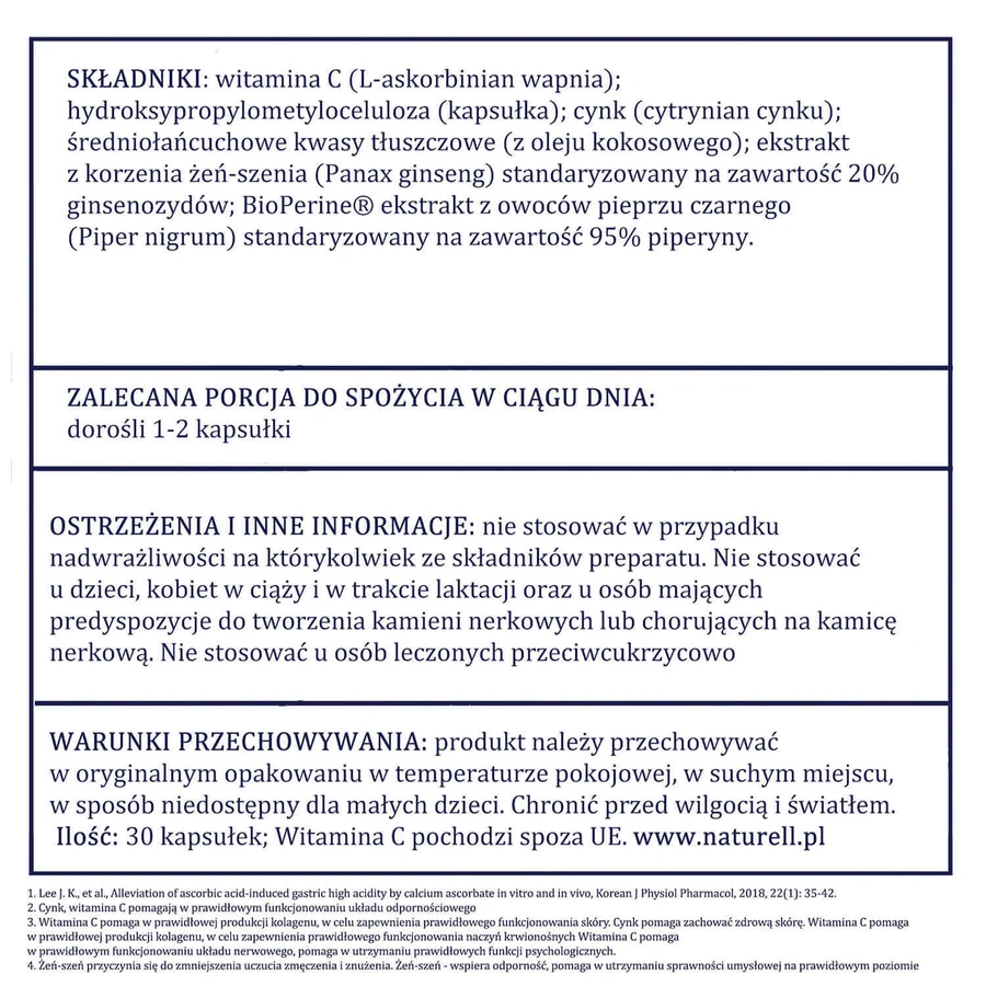 Naturell C 1000+, 30 капсул: ціни та характеристики