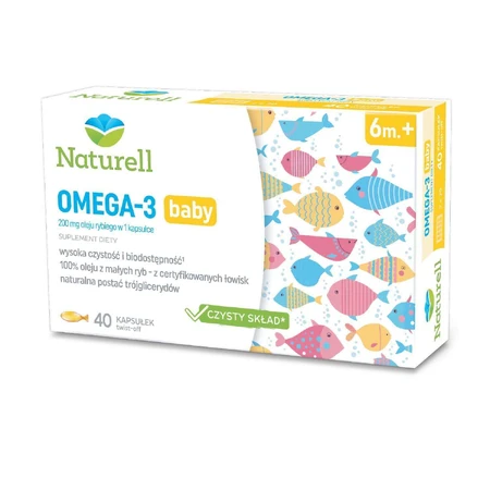 Naturell Омега-3 Baby, для немовлят від 6 місяців, 40 капсул, що закручуються: ціни та характеристики