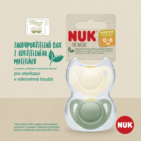 Nuk for NATURE пустушка латексна 0-6м. КОРОБОЧКА червона 2 шт: ціни та характеристики