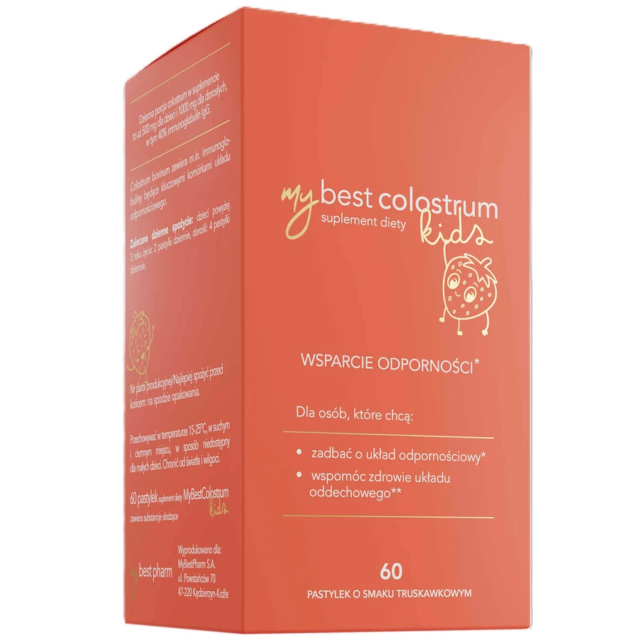 MyBestColostrum Kids, со вкусом клубники, 60 пастилок: цены и характеристики