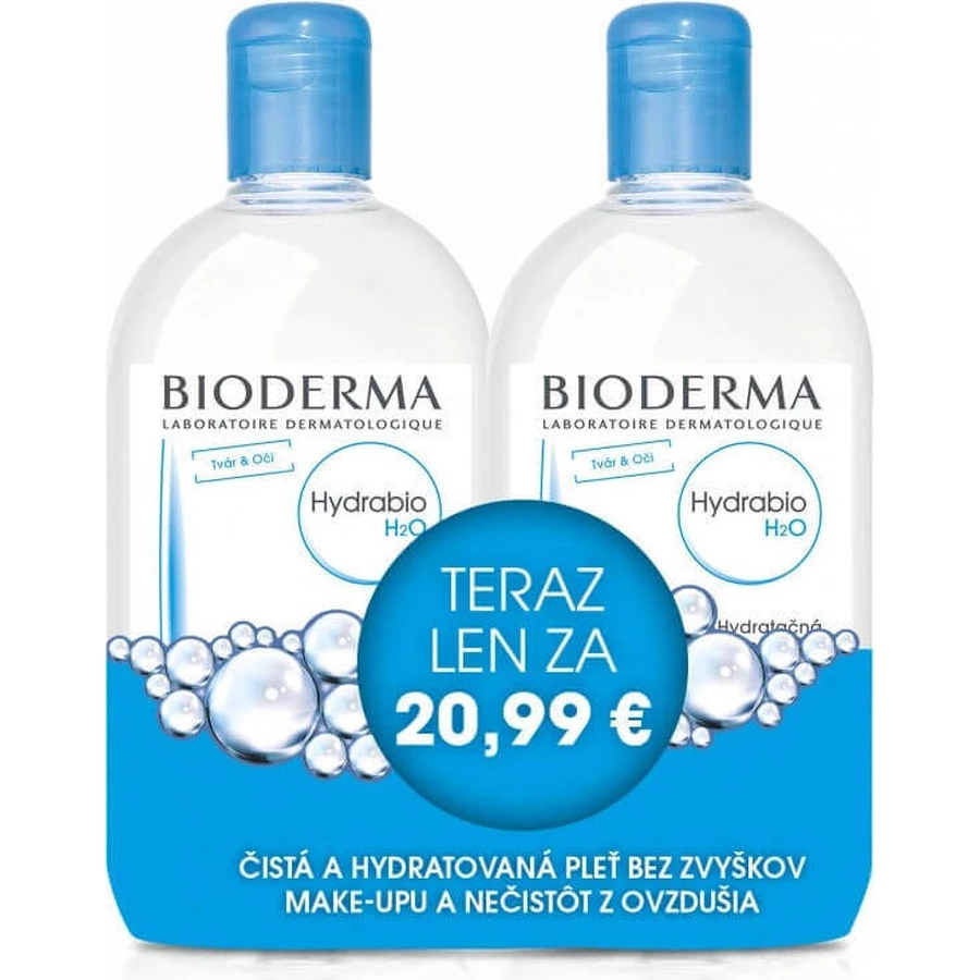 BIODERMA Hydrabio H2O FESTIVAL 2×500 мл, дерматологическая мицеллярная вода: цены и характеристики