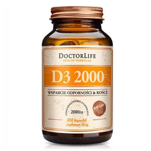 Doctor Life D3 2000 из ланолина в оливковом масле, 250 капсул