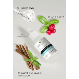 Суперсироватка Arbutin-HA з альфа-арбутином 2% + гіалуроновою кислотою 4D 2%, проти пігментних плям, Bio Balance, 30 мл, Biocart
