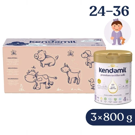 Kendamil Premium 3 HMO+, креативная подарочная упаковка 3×800 г, молоко для малышей: цены и характеристики