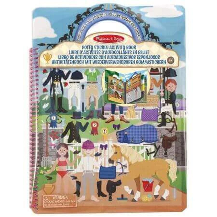 Набор пушистых наклеек, Клуб верховой езды, +4 года, Melissa&Doug: цены и характеристики