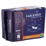 Прокладки гигиенические Lady Anion Nightuse ночные, 4 капли, 8 шт.