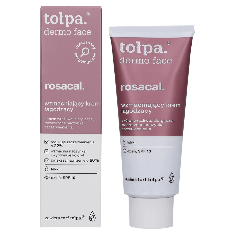 Topa Dermo Face, Rosacal, антивозрастной и укрепляющий крем, легкий, SPF 10, для дня, 40 мл: цены и характеристики
