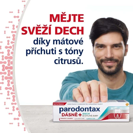 Пародонтакс Гумка + Зубна паста з ефектом свіжого подиху та чутливості 2 х 75 мл: ціни та характеристики