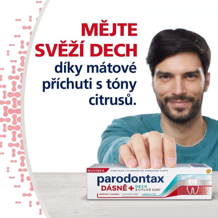 Пародонтакс Гумка + Зубна паста з ефектом свіжого подиху та чутливості 2 х 75 мл: ціни та характеристики