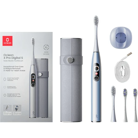 Oclean X Pro Digital Set Серебристый корпус и звуковая зубная щетка, серебристый: цены и характеристики