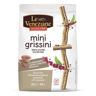 Мінігрісін з гречкою та амарантом, 250 г, Le Veneziane