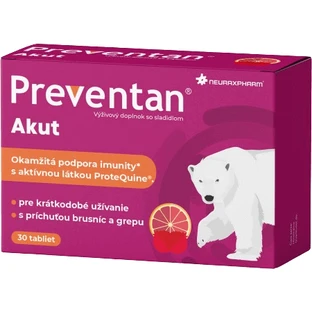 Превентан Акут со вкусом клюквы и грейпфрута 30 таблеток