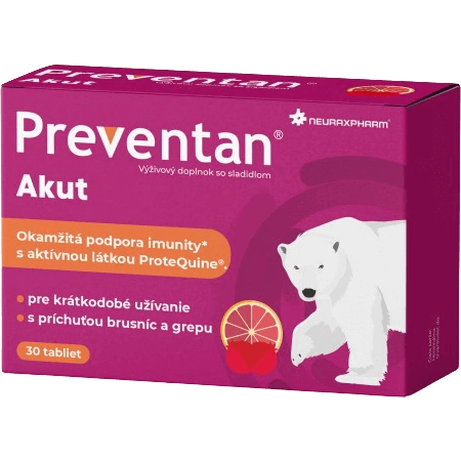 Превентан Акут со вкусом клюквы и грейпфрута 30 таблеток: цены и характеристики
