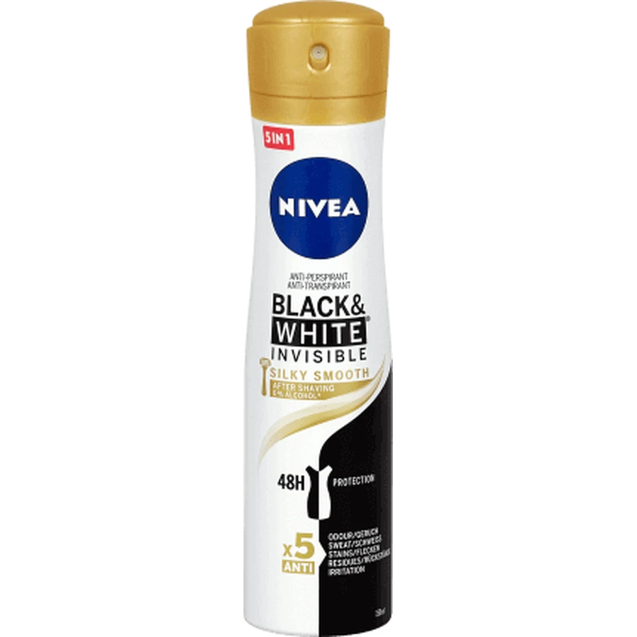 Nivea Deo Спрей чорно-білий шовковистий, 150 мл: ціни та характеристики