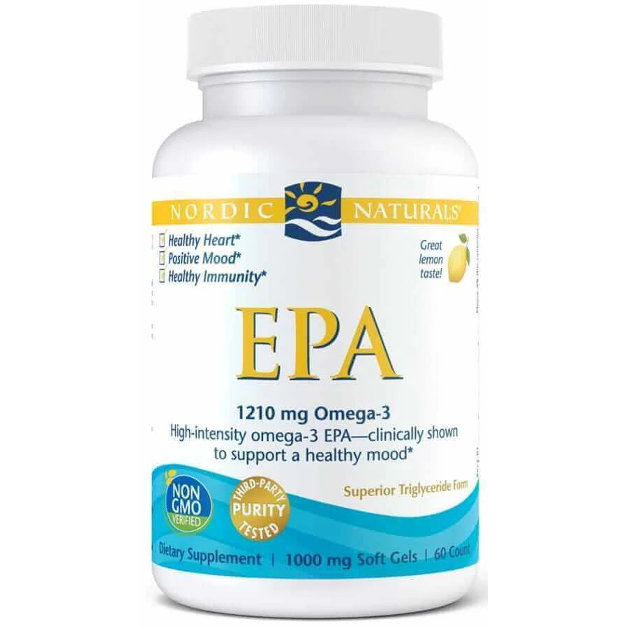 EPA 1210 мг Омега 3 Лимон 60 микрокапсул Nordic Naturals: цены и характеристики