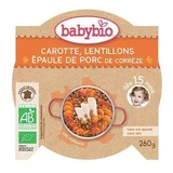 BabyBio Органическое пюре из чечевицы и свинины, +15 месяцев, 260 г, BabyBio