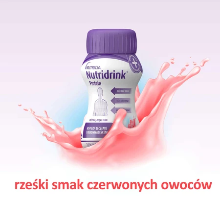 Энтеральное питание Nutridrink Protein red fruit flavor, со вкусом лесных ягод, 4 х 125 мл: цены и характеристики