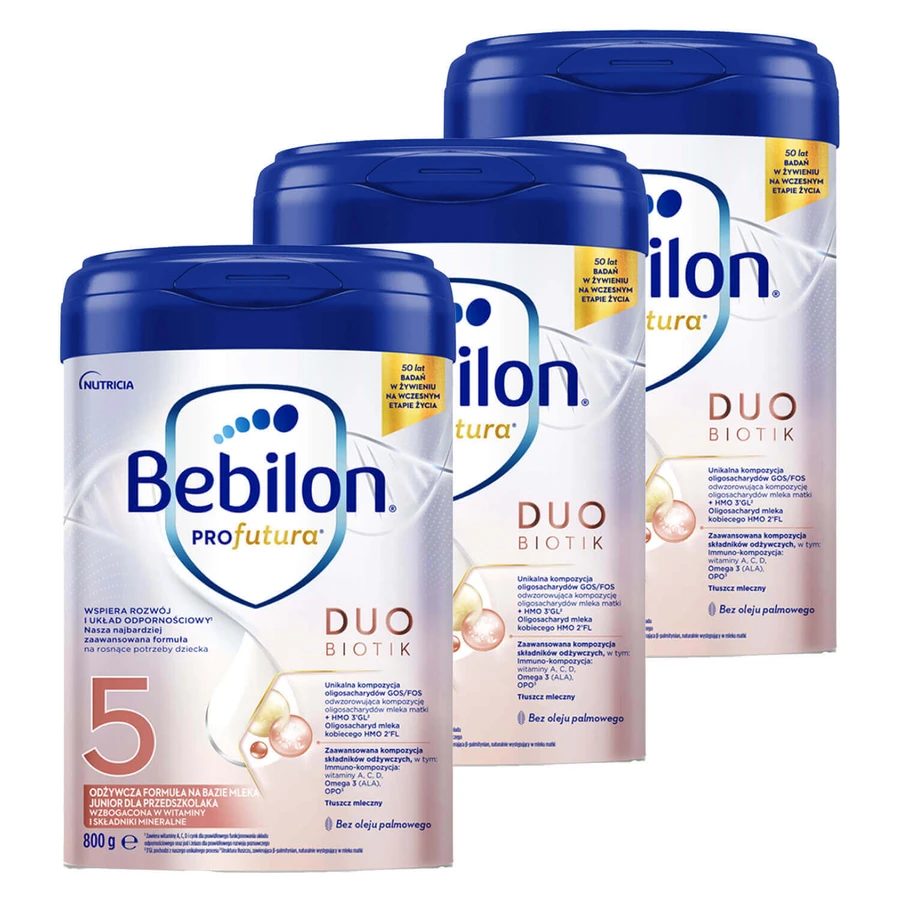 Bebilon Profutura DuoBiotik 5, молочна поживна суміш для дошкільнят, 3 х 800 г: ціни та характеристики