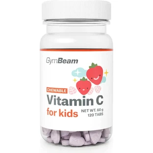 Gymbeam vit c для дітей полуниця 120tbl 120 таблеток полуниця