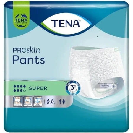 TENA PANTS SUPER SMALL 1×12 шт, растягивающиеся впитывающие трусики: цены и характеристики