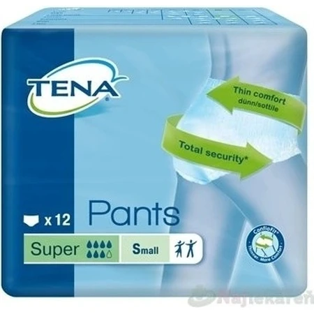TENA PANTS SUPER SMALL 1×12 шт, растягивающиеся впитывающие трусики: цены и характеристики