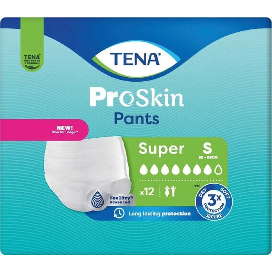 TENA PANTS SUPER SMALL 1×12 шт, растягивающиеся впитывающие трусики: цены и характеристики