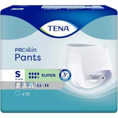 TENA PANTS SUPER SMALL 1×12 шт, растягивающиеся впитывающие трусики: цены и характеристики