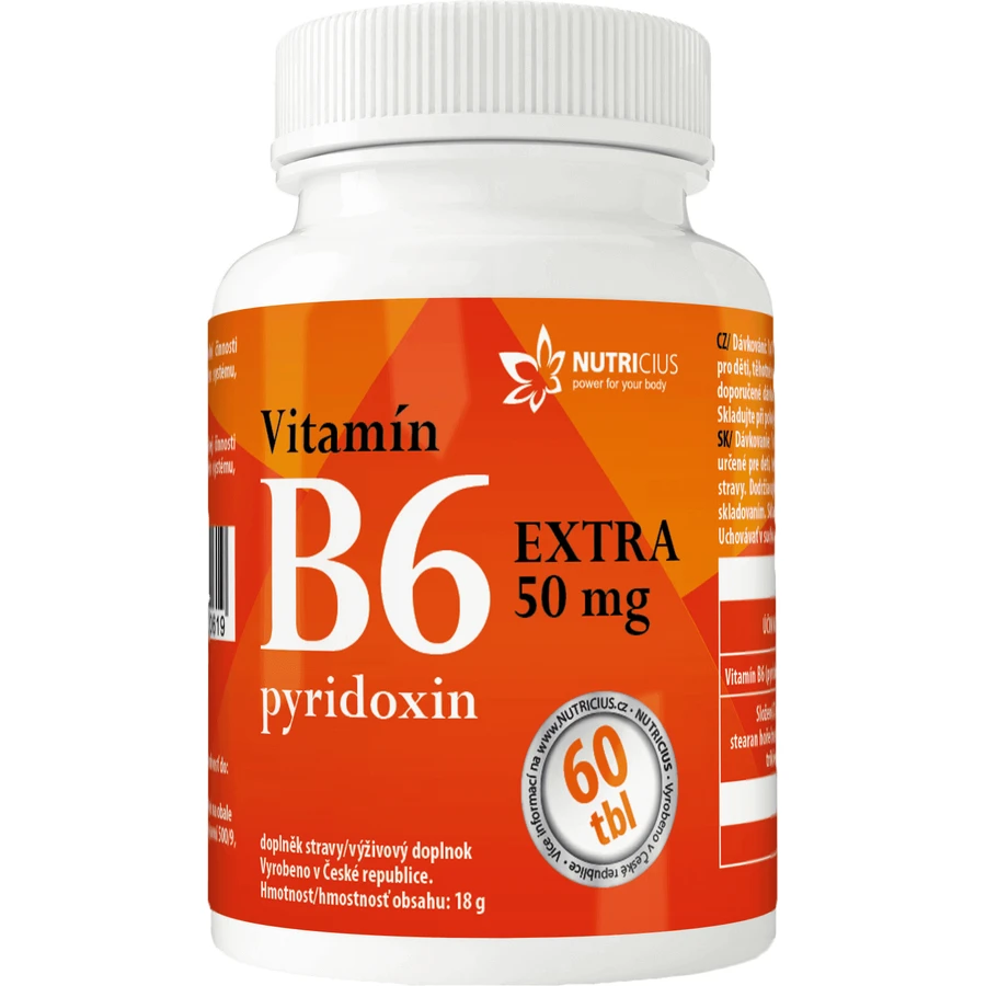 Nutricius Витамин B6 EXTRA - пиридоксин 50 мг 60 таблеток: цены и характеристики