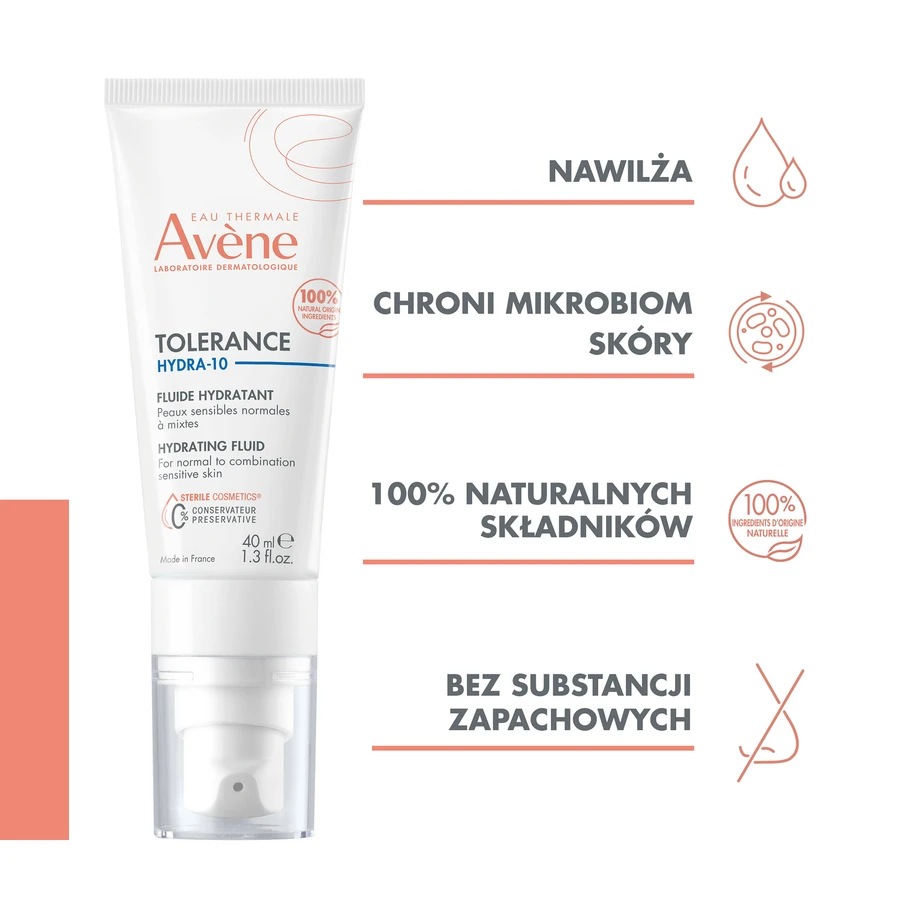 Avene Tolerance Hydra 10, увлажняющий флюид, 40 мл: цены и характеристики