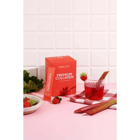 Преміум Колаген 5000 мг Natu.Care Premium Collagen 5000 mg, полунично-ревеневий смак, 30 пакетиків: ціни та характеристики