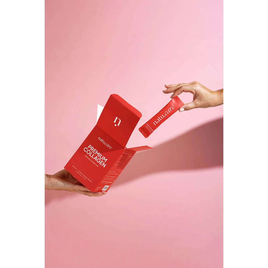 Преміум Колаген 5000 мг Natu.Care Premium Collagen 5000 mg, полунично-ревеневий смак, 30 пакетиків: ціни та характеристики