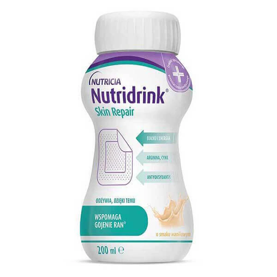 Энтеральное питание Nutridrink Skin Repair, со вкусом ванили, 4 х 200 мл: цены и характеристики