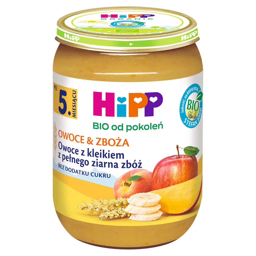 HiPP Fruits & Cereals Bio, фруктовая каша с цельным зерном, после 5 месяцев, 190 г: цены и характеристики