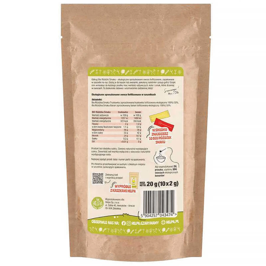 Ролики со вкусом Helpa Bio, клубника и банан, 20 г: цены и характеристики