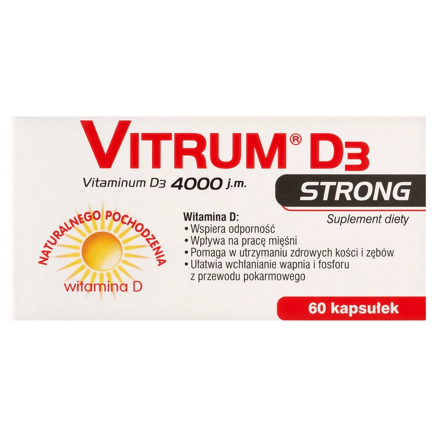 Vitrum D3 Strong, вітамін D 4000 МО, 60 капсул: ціни та характеристики