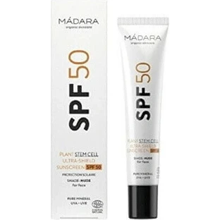 Mádara SPF50 Plant Stem Cell Ultra-Shield Sunscreen 1×40 мл, натуральный сертифицированный минеральный солнцезащитный крем