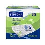 Septona Dry Plus, гигиенические прокладки, ароматизированные, 90 x 60 см, 15 штук