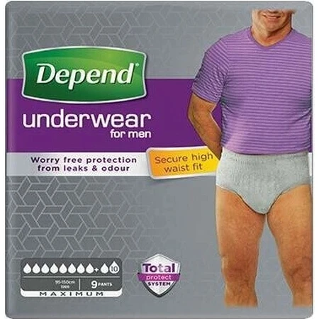 Труси чоловічі DEPEND MAXIMUM S/M 1×10 шт, стрейч, обхват стегон 95-130 см: ціни та характеристики