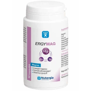 ErgyMag Nutergia 4 сполуки магнію, формула розкислення 90 капсул
