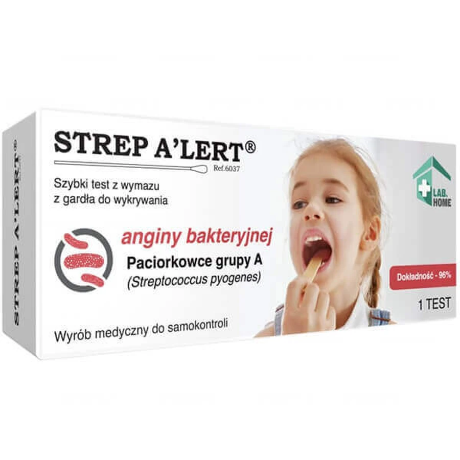 Strep A Lert Тест на стрептококк StrepA (тонзиллит, скарлатина), 1 штука: цены и характеристики
