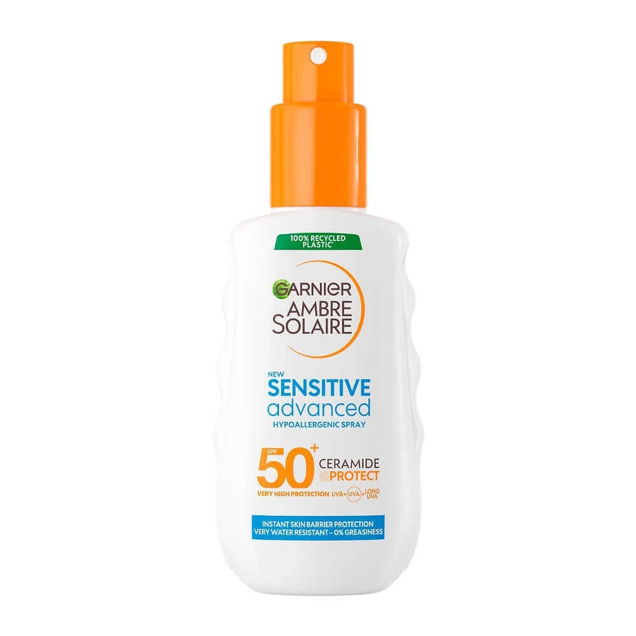 Спрей для тіла Sensitive Advanced Ambre Solaire Sensitive Advanced Ambre Solaire для дорослих, SPF 50+, 150 мл, Garnier: ціни та характеристики
